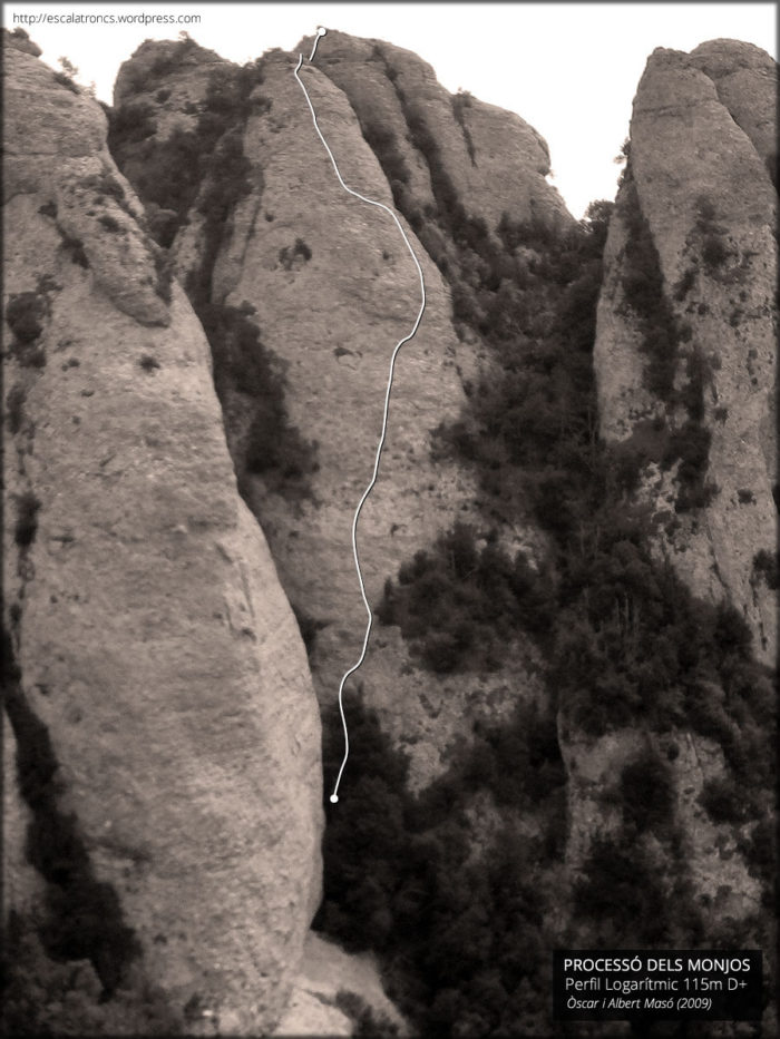 Recorregut de la via Perfil Logarítmic a la Plantació (Montserrat)